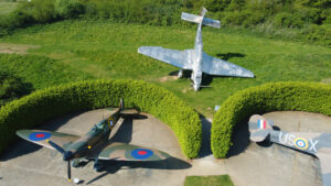 The aircraft at the Battle of Britain Memorial