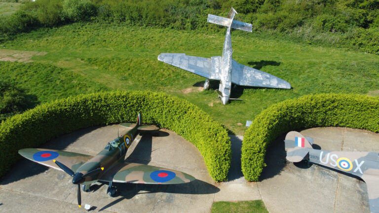 The aircraft at the Battle of Britain Memorial