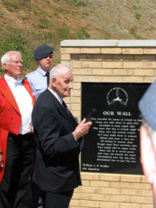 Flt Lt William Walker reads his poem "Our Wall" at Capel-le-Ferne at Memorial Day 2010.