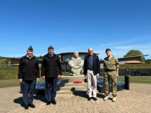 Wing Cdr Cox, Air Marshal Davies, Brook Barrington and Brigadier Lisa Ferris.