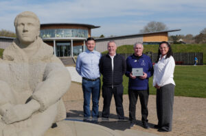 Stuart, Lee, memorial manager Jules Gomez and Sharon