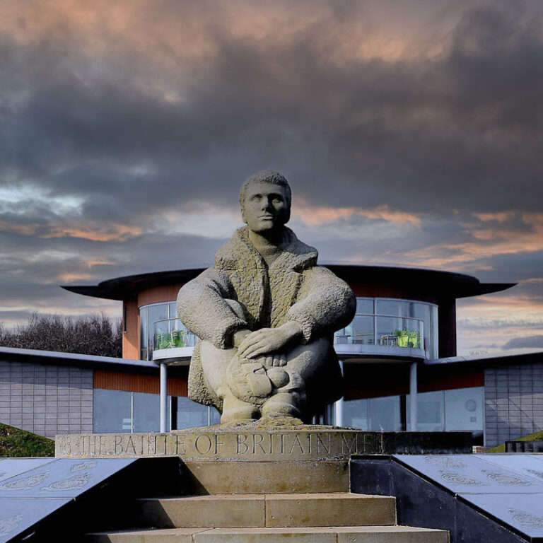 The airman at the Battle of Britain Memorial