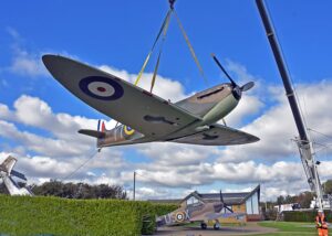 Trust photographer Barry Duffield was on hand to catch the replica coming into land.