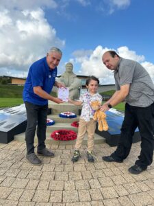 Thomas gets his silver Wheels of Time certificate