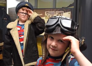 Kids enjoying the Battle of Britain Memorial